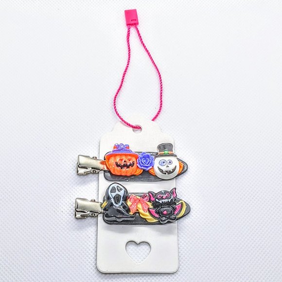 Handmade Two-Piece Halloween Decoden Hair Clip Set - Picture 1 of 2